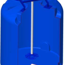 Емкость TR 10000 литров синий под плотность 1,5 с гиперболической мешалкой и комплектом креплений